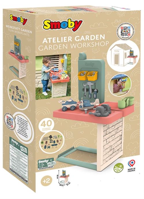 Atelier de bricolage pour cabane SMOBY Life 39 accessoires traité anti UV - vue 2