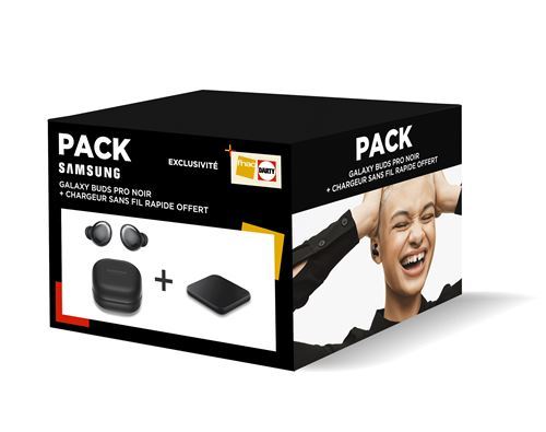 Pack Ecouteurs sans fil Bluetooth Samsung Galaxy Buds Pro avec réducteur de bruit Noir + Chargeur sa