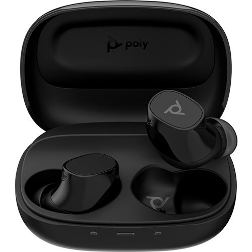 Ecouteurs Intra-Auriculaires Sans Fil Bluetooth Poly Voyager Free 20 Avec Réduction De Bruit Gris + Étui De Charge De Base