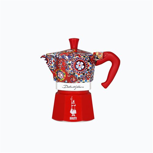 Bialetti Italiaans koffiezetapparaat Moka Express 0005327 3 kopjes D en G Rood