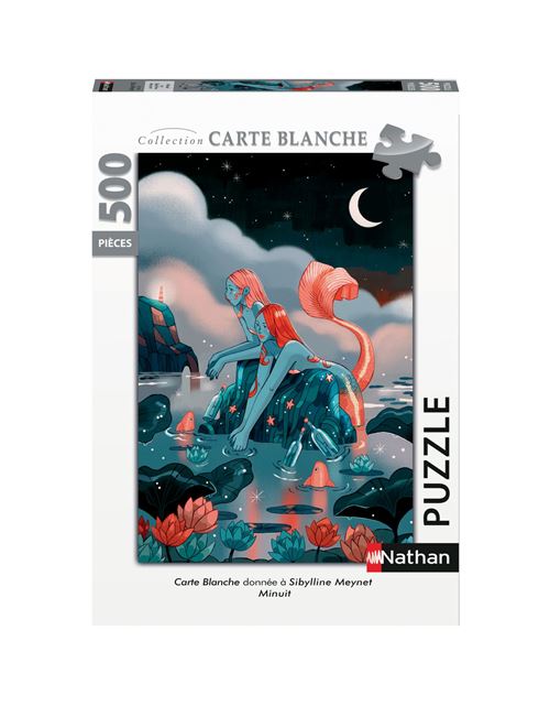 Puzzle 500 Pièces Nathan Minuit Sibylline Meynet Collection Carte blanche