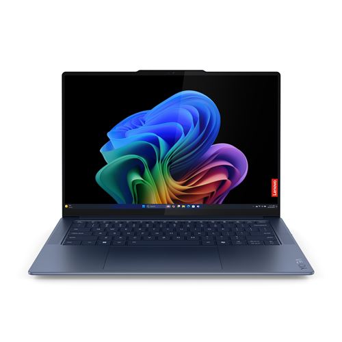 Lenovo PC Portable Yoga Slim 7X 14Qnv9 14,5" OLED Ecran Tactile Copilot+ Qualcomm® Snapdragon® X Elite 32 Go Ram 512 Go SSD Bleu