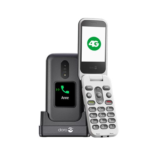 Téléphone Portable Basique Doro 2880 2,8" 4G Micro Sim Noir