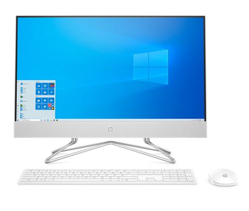 PC Tout-en-un HP 24-df0110nf 23,8 Intel Core i5 16 Go RAM 128 Go SSD + 1 To SATA Blanc neige