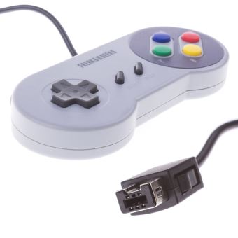 Manette Nintendo Mini SNES filaire Freaks And Geeks Blanc