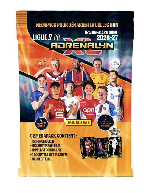 Cartes à collectionner Panini Adrenalyn Ligue 1 McDonald’ 2026 27 Starter pack 1 classeur et 4 pochettes
