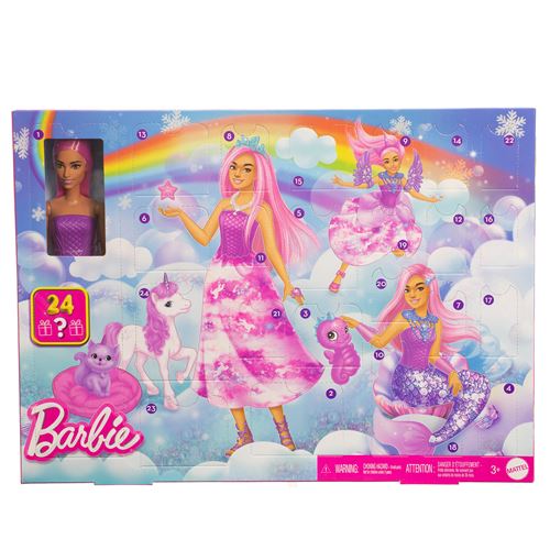 Mattel Calendrier De L&acute;avent Avec Fantaisie De Poup&eacute;e Barbie