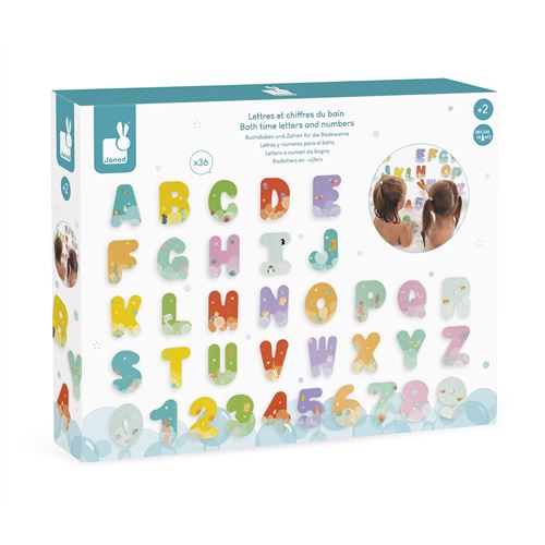 Jeu d'éveil Janod Lettres et chiffres du bain