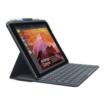 Logitech Slim Folio - Clavier et étui - Bluetooth - AZERTY - Français -  graphite - pour Apple 10.5-inch iPad Air (3ème génération) - Claviers pour  tablette