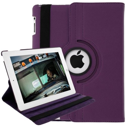 Housse Violet pour Apple iPad 1 2 3 et 4 - Fonction support video