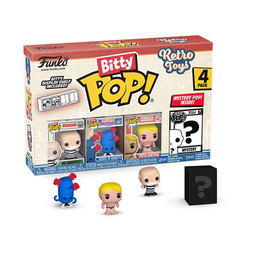 Pack 4 Figurines Funko Bitty Pop Retro Toys Mr. Monopoly