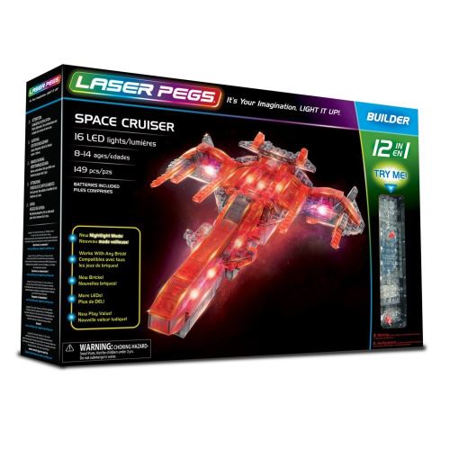 Jeu de construction Laser Pegs 12 in 1 Space Cruiser