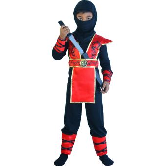 Costume Ninja Enfant Complet Avec Épée, Poignards & Masque - Déguisement Garçon Halloween Cosplay