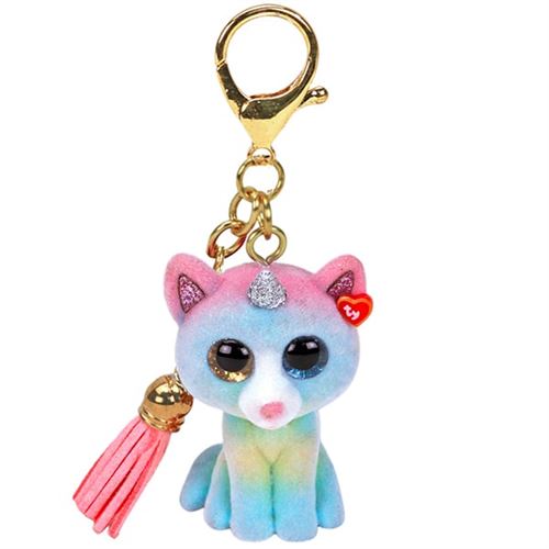 Porte cles Ty Mini Boo s Heather le chat licorne Peluche Achat prix fnac