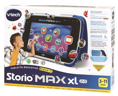 Tablette Vtech Storio Max XL 2.0 Bleu - Jouet multimédia