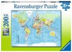 Puzzle 200 pièces XXL Ravensburger Carte du Monde