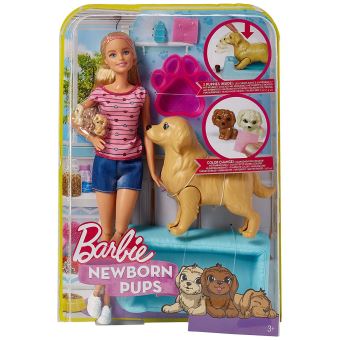 Ensemble pour poupée Barbie, chiot, peut manger des os et du caca