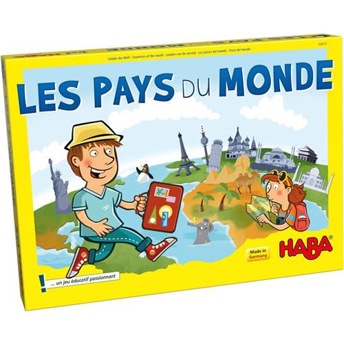 Haba jeu de plateau Monde 70 parties FR Pays