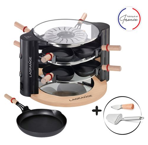 Raclette Lagrange Evolution avec accessoires 149012 900 W Noir et