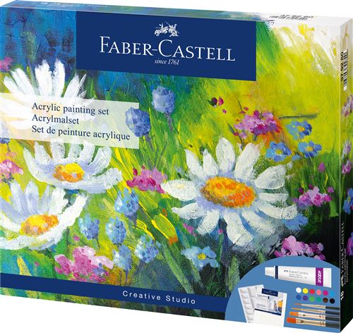 Set de peinture acrylique Faber-Castell 18 pièces