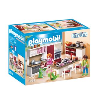 cuisine maison moderne playmobil 5582