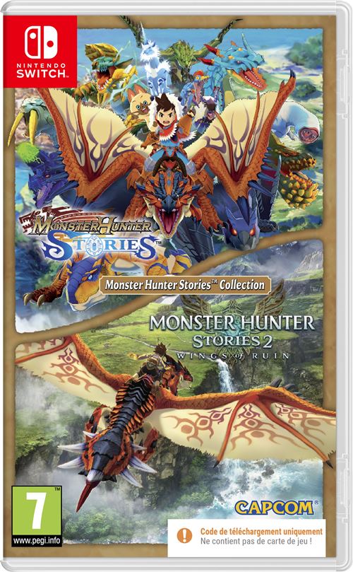 Pochette avant du jeu Monster Hunter Stories Collection Code in a Box Nintendo Switch