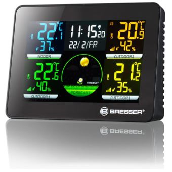 Wetterstation Bresser Thermo Hygrometer Quadro NLX Schwarz - 1