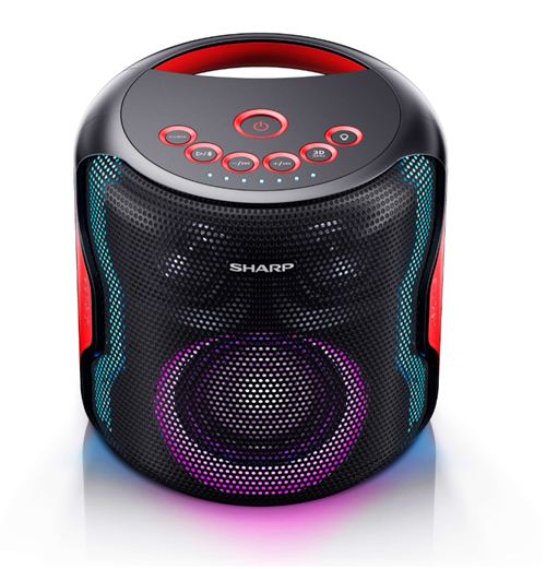 Système de haut-parleurs de fête Bluetooth Sharp Noir