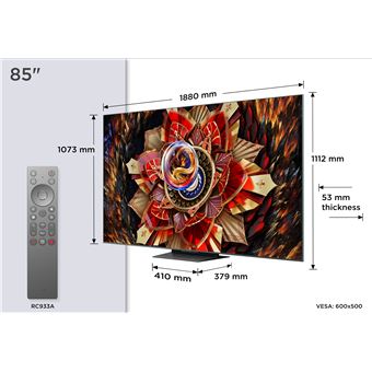 TV QD-Mini LED Tcl 4K UHD 85C9K 216 cm 2025