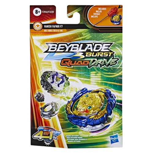 BEYBLADE - Burst QuadDrive - Starter Pack avec toupie Vanish Fafnir F7 et lanceur - Jouet pour enfants