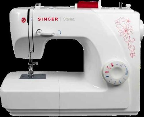 Machine à coudre Singer Starlet Blanc avec sac de transport Bleu