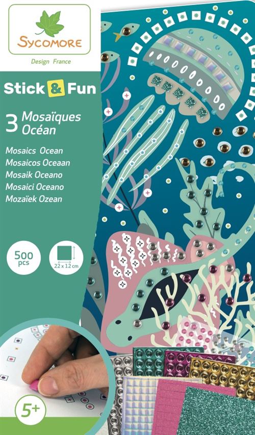 Stick N Fun Kit Créatif Au Sycomore Stick Et Fun 3 Mosaïques Océan