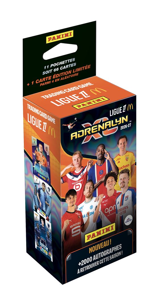 Cartes à collectionner Panini Adrenalyn Ligue 1 McDonald’ 2026 27 Blister 11 pochettes et 1 carte Edition Limitée