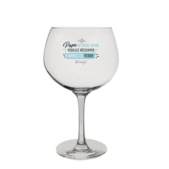 Verre ballon Mr. Wonderful Papa en mode avion