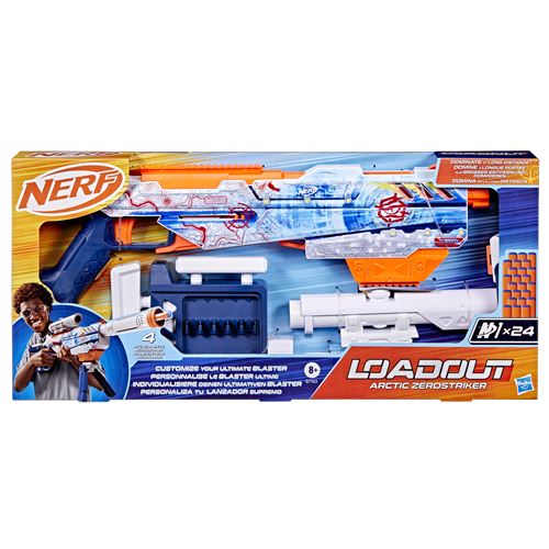Jeu de tir Nerf Loadout Arctic Zerostriker blaster Jeu de tir Nerf Loadout Arctic Zerostriker blaster