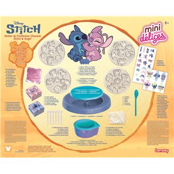 Lansay | Mini DÉLICES – Taller DE Chocolate Stitch & Angel | Kit de repostería Infantil con moldes y Accesorios | Haz Chocolates de Stitch | Creación golosa Desde 6 años