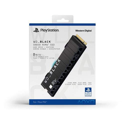 Disque SSD Interne WDBLACK SN850 NVMe 2 To sous licence