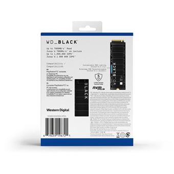 WD Black SN850 NVMe 1 To for PS5 + Dissipateur Thermique - Coolblue - avant  23:59, demain chez vous