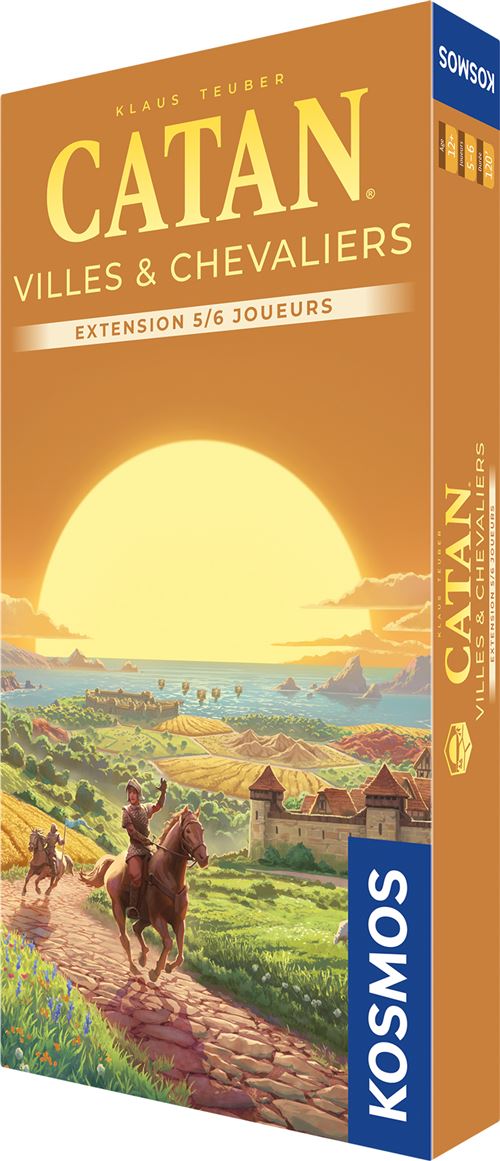 Boite de Jeu de stratégie Asmodee Catan Extension pour 5 et 6 joueurs Villes et Chevaliers