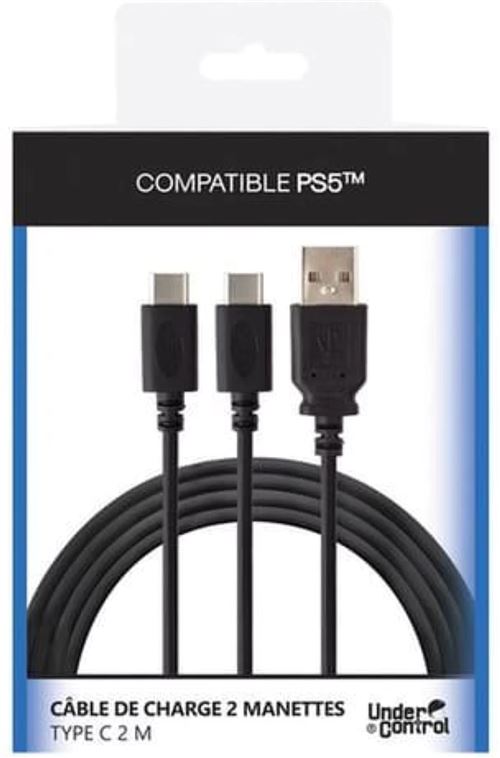 Câble de charge 2 manettes TYPE C 2 compatible PS5 - vue 2