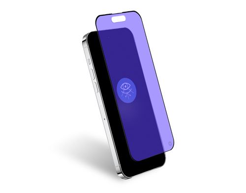 Protection d'écran Forceglass Verre trempé 2,5D anti-lumière bleue iPhone 15 Plus