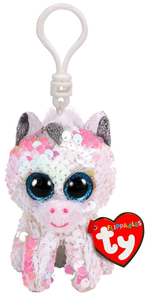Porte clés Peluche Ty Flippables Clip Diamond la licorne