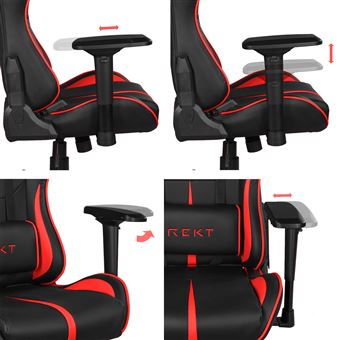 Fauteuil Gaming REKT Team8 Noir et Rouge