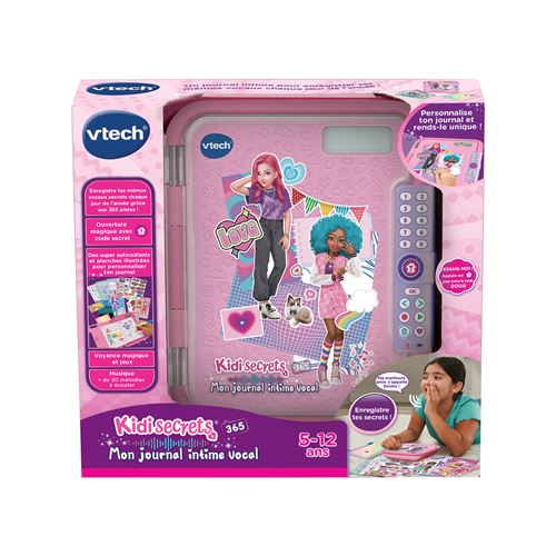 Jeu électronique Vtech Mon journal intime vocal Kidisecrets Rose - Vtech