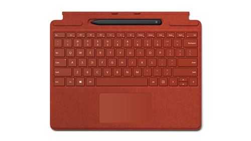 Pack clavier et stylet Microsoft Surface Pro X Rouge Coquelicot