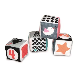 Blocs peluche Clementoni 4 pièces 10 cm