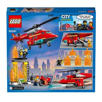 LEGO City - L'hélicoptère de secours des pompiers (60281) au