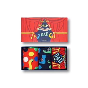 Pack de 3 paires de chaussettes hautes Happy Socks Fête des pères Taille 41-46 - 1