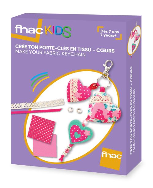 Kit créatif Crée ton porte-clés Cœurs Fnac Kids