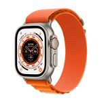 Apple Watch Ultra + Cellular, boîtier Titane 49mm avec Boucle Alpine Orange Taille M